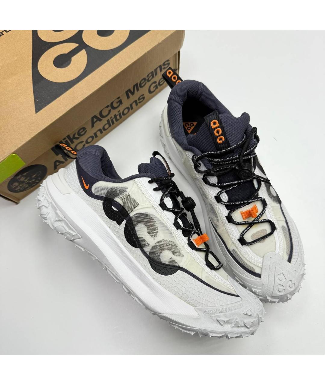 NIKE ACG Белые синтетические низкие кроссовки / кеды, фото 3