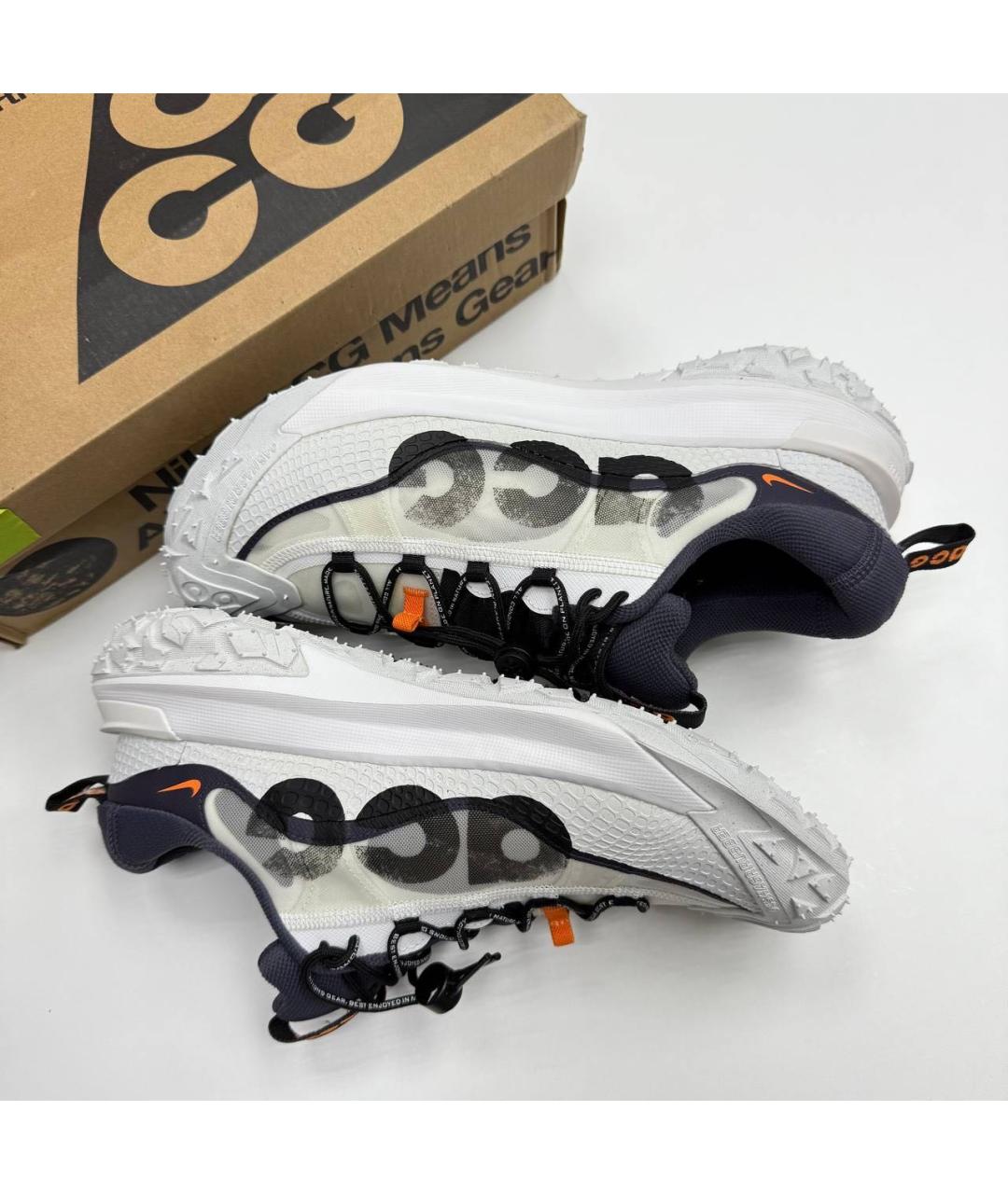 NIKE ACG Белые синтетические низкие кроссовки / кеды, фото 4
