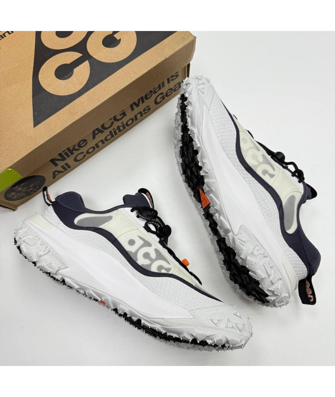 NIKE ACG Белые синтетические низкие кроссовки / кеды, фото 5