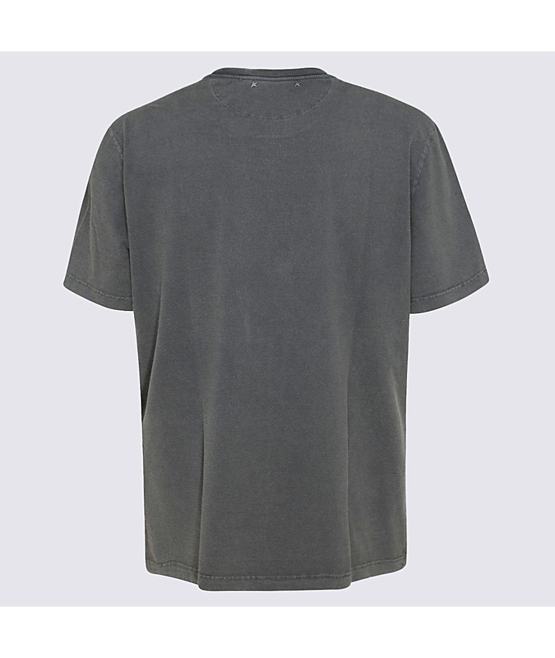 GOLDEN GOOSE DELUXE BRAND Серая хлопковая футболка, фото 2