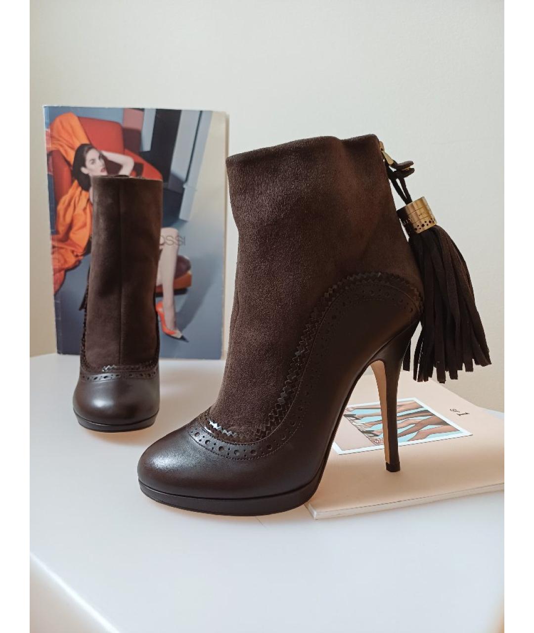 BALLY Коричневые кожаные ботильоны, фото 4