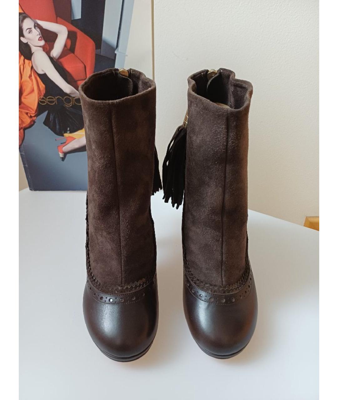 BALLY Коричневые кожаные ботильоны, фото 5