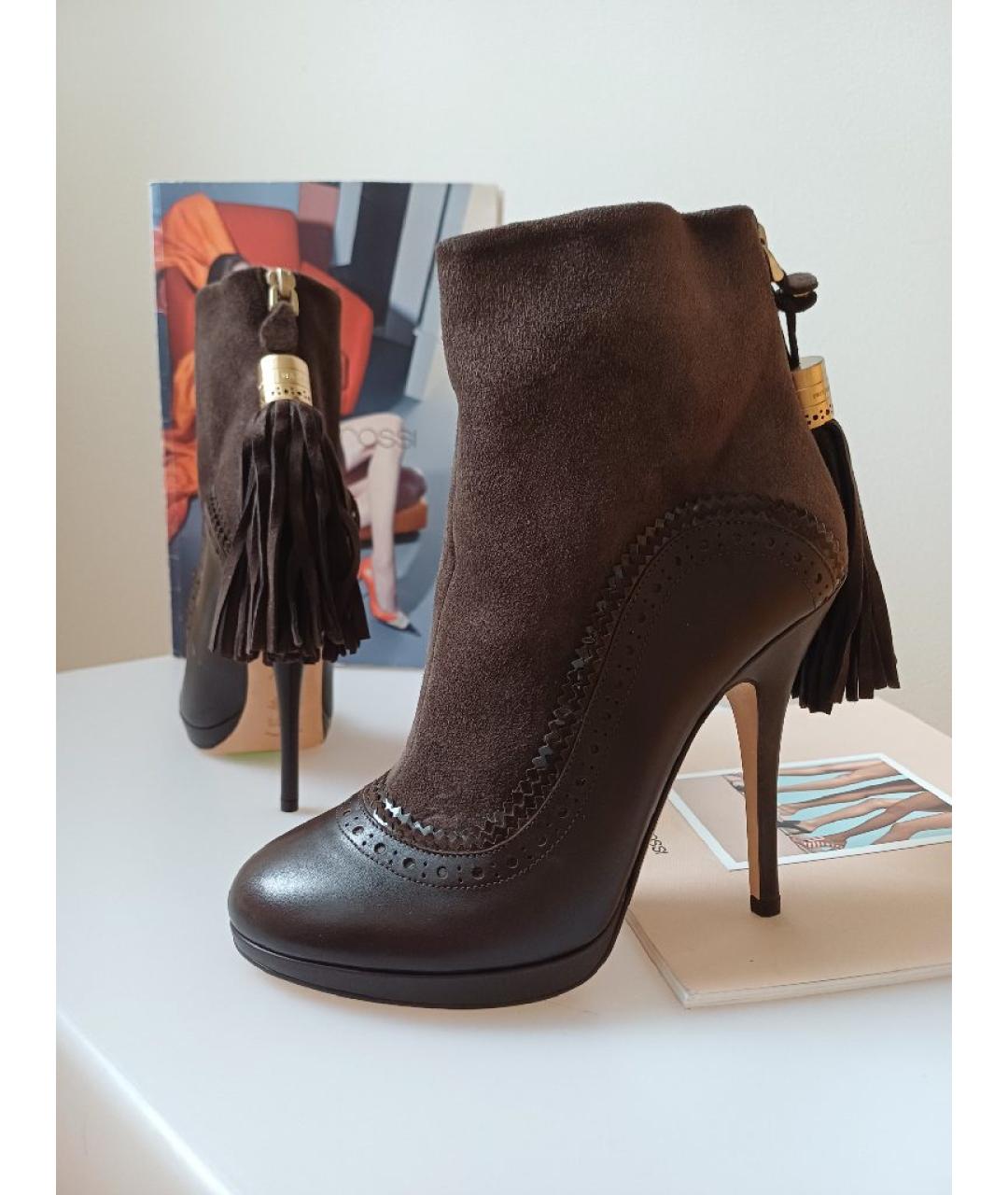 BALLY Коричневые кожаные ботильоны, фото 2
