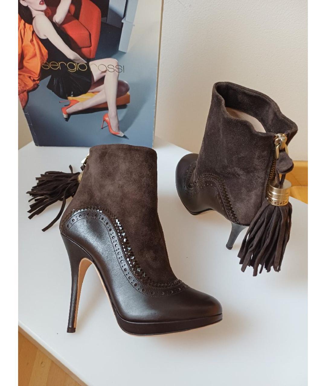 BALLY Коричневые кожаные ботильоны, фото 3