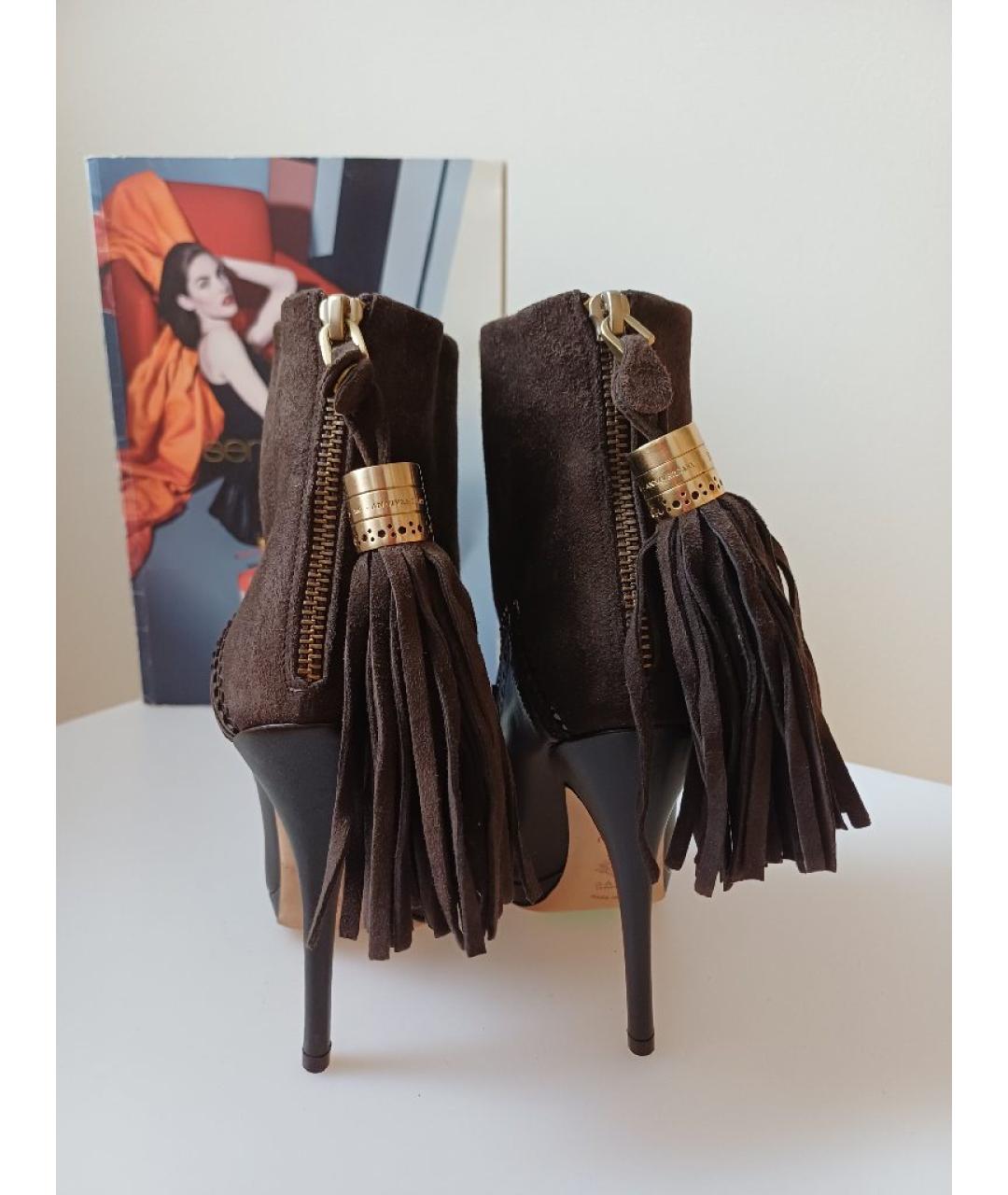 BALLY Коричневые кожаные ботильоны, фото 6