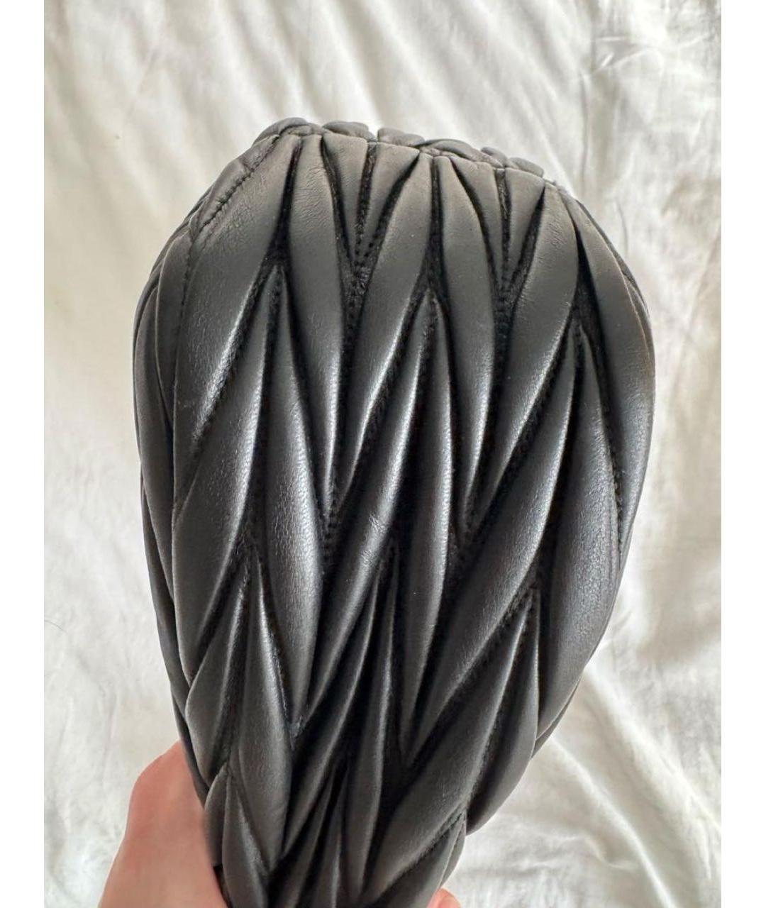 MIU MIU Черная кожаная сумка с короткими ручками, фото 4