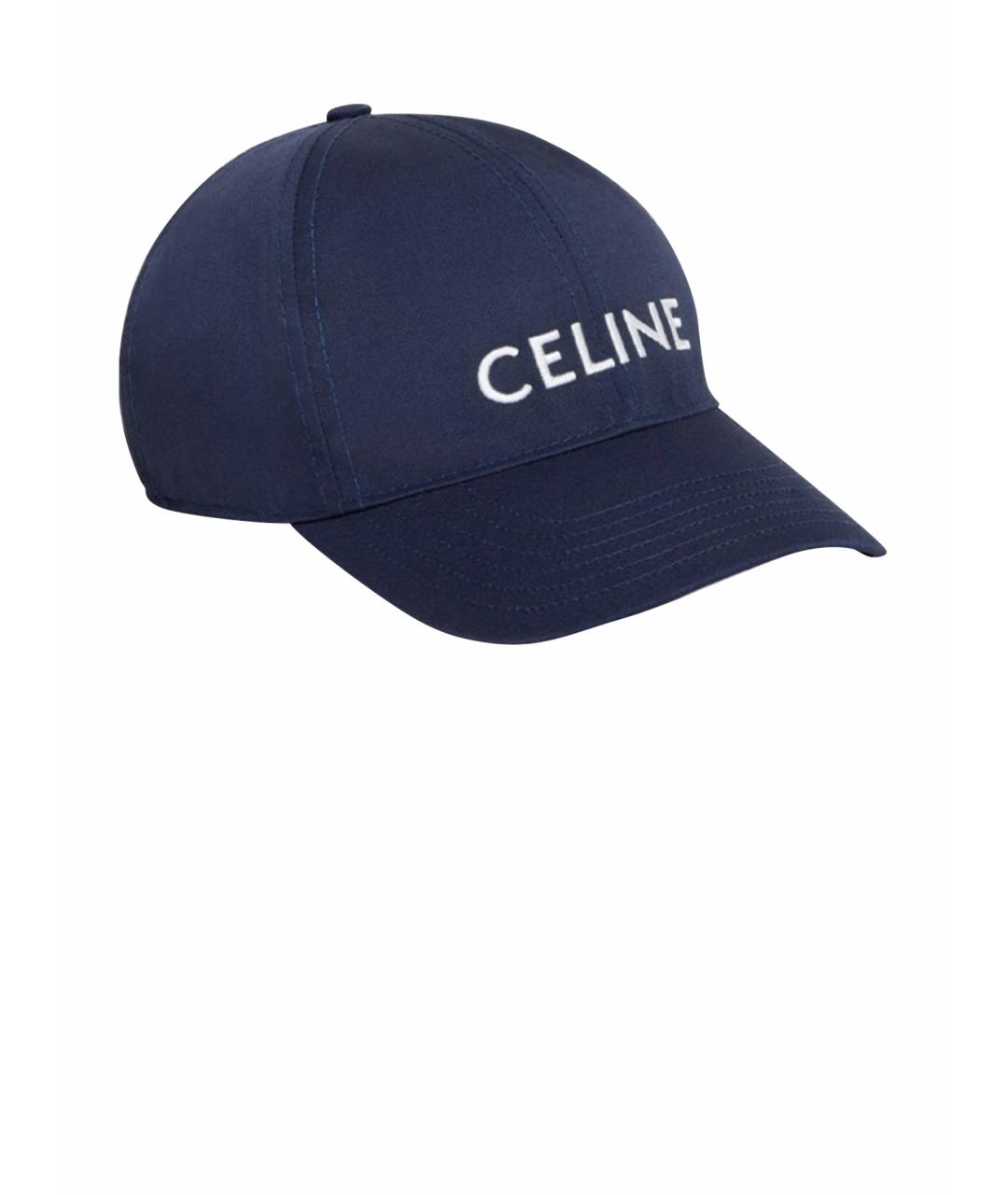CELINE Синяя хлопковая кепка/бейсболка, фото 4