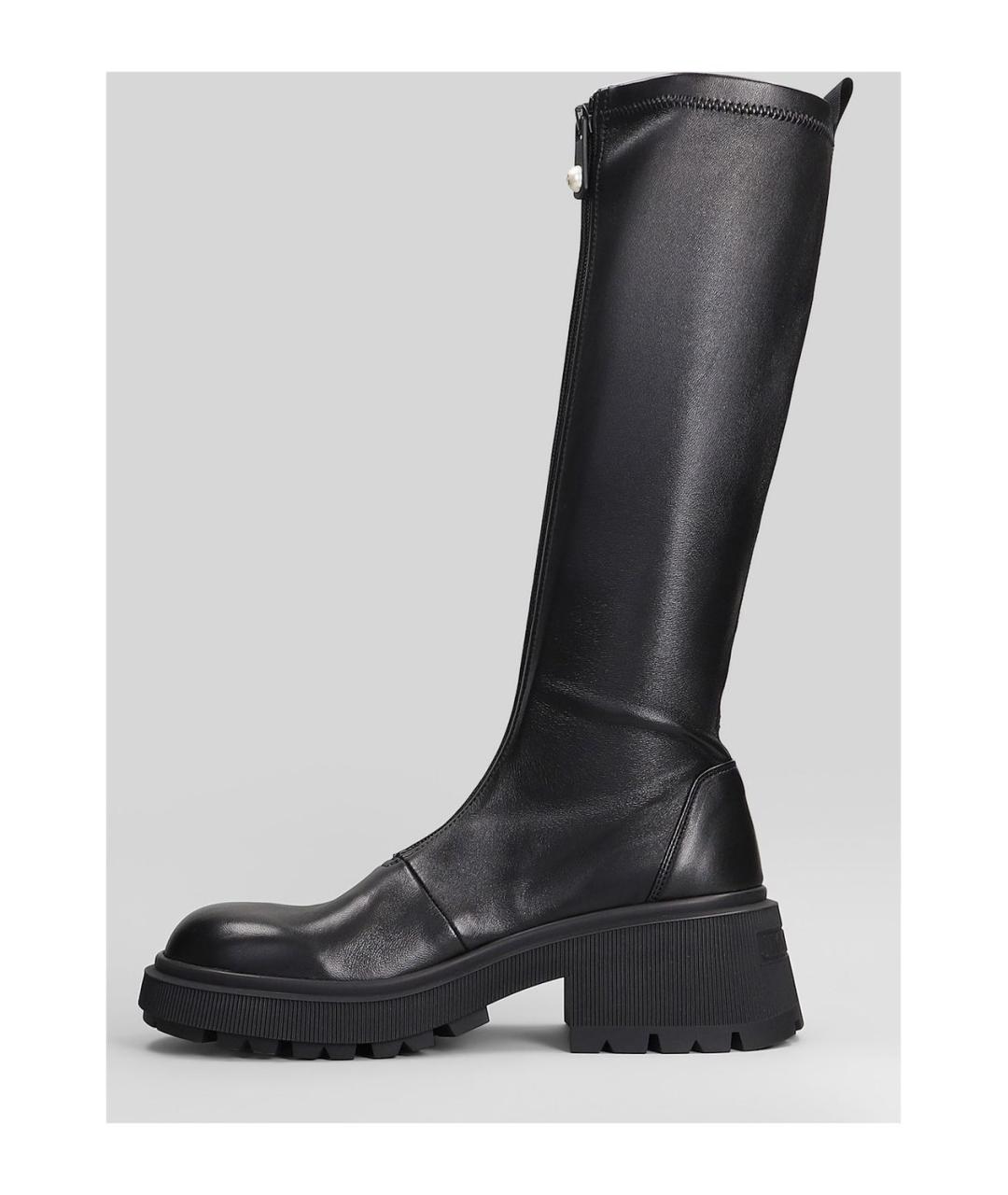 JIMMY CHOO Черные кожаные сапоги, фото 3