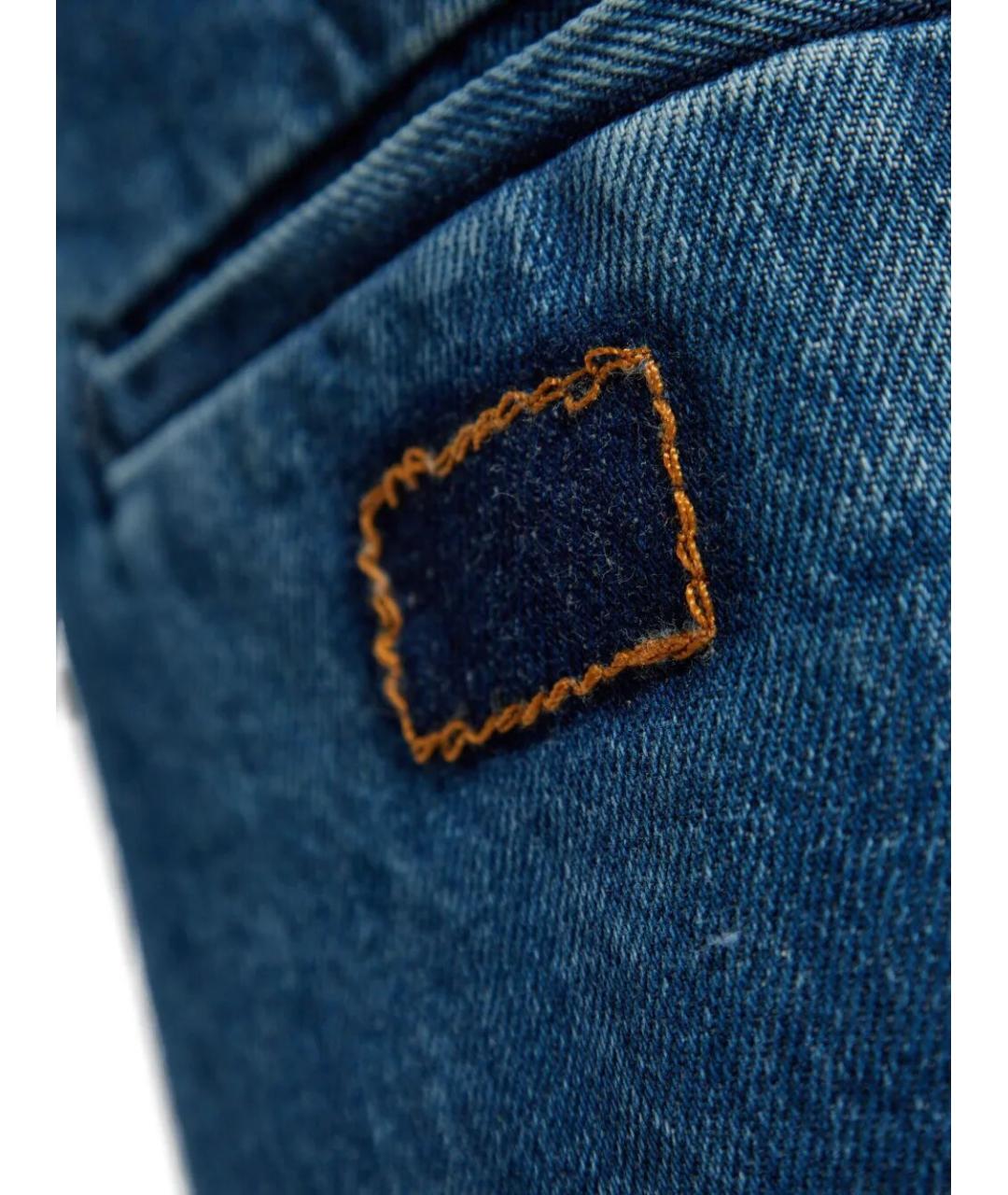 MAISON MARGIELA Синяя хлопковая юбка миди, фото 5