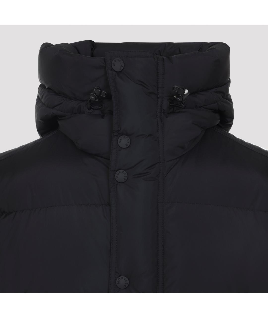 MONCLER Черный полиамидовый пуховик, фото 4
