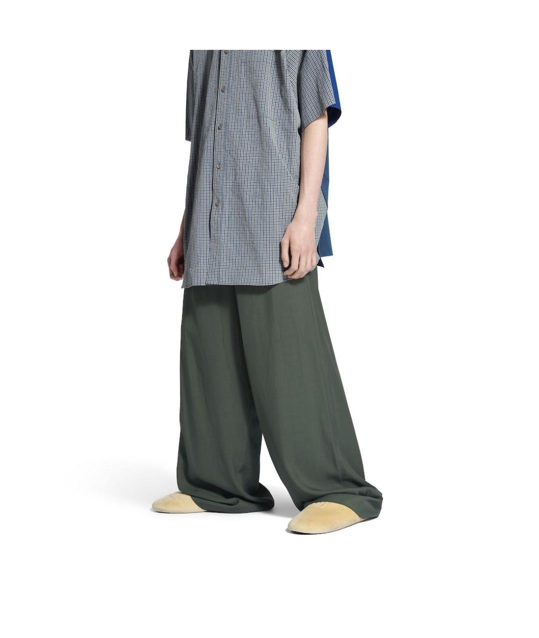 BALENCIAGA Мульти вискозные прямые брюки, фото 4