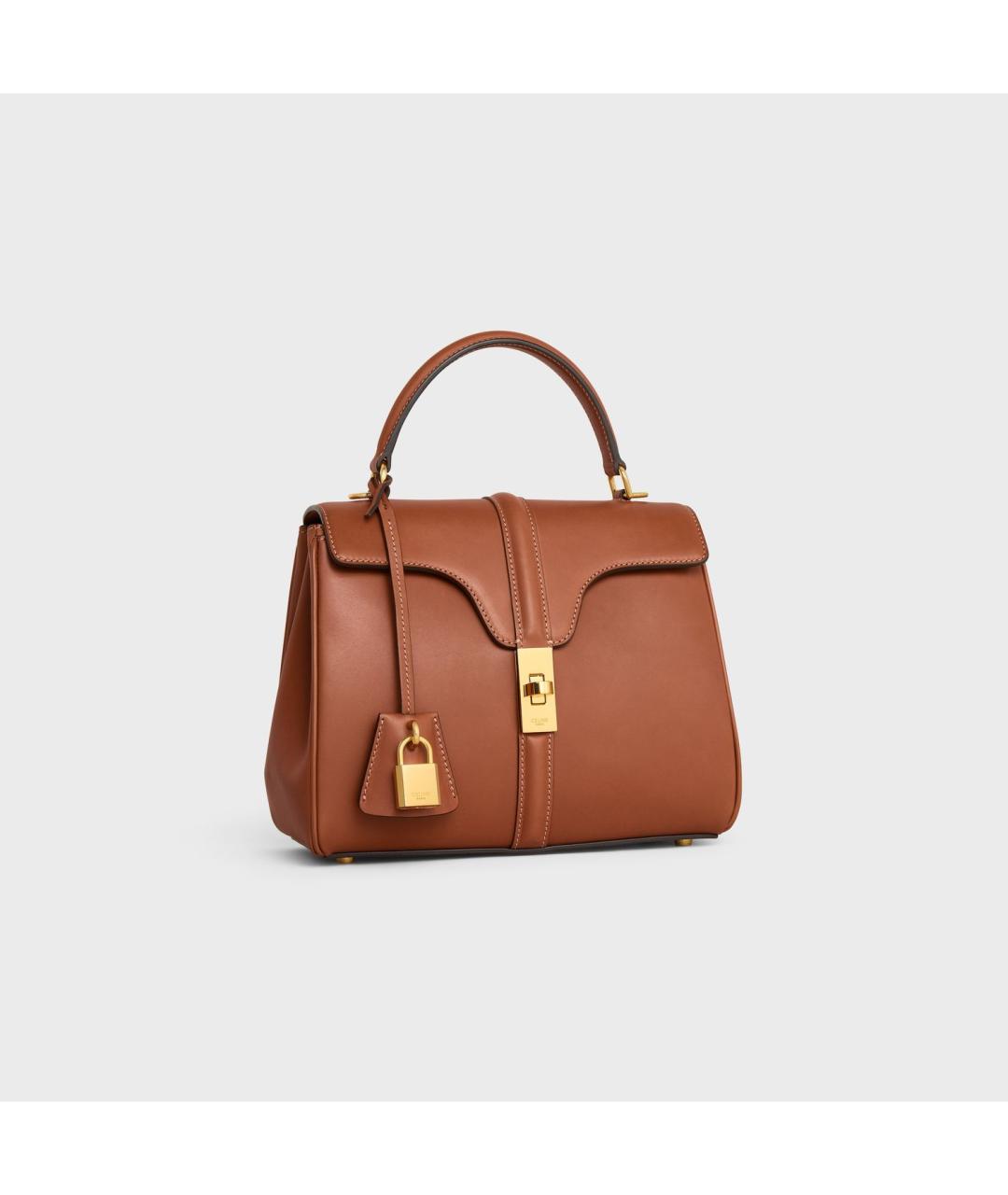 CELINE Коричневая кожаная сумка тоут, фото 2