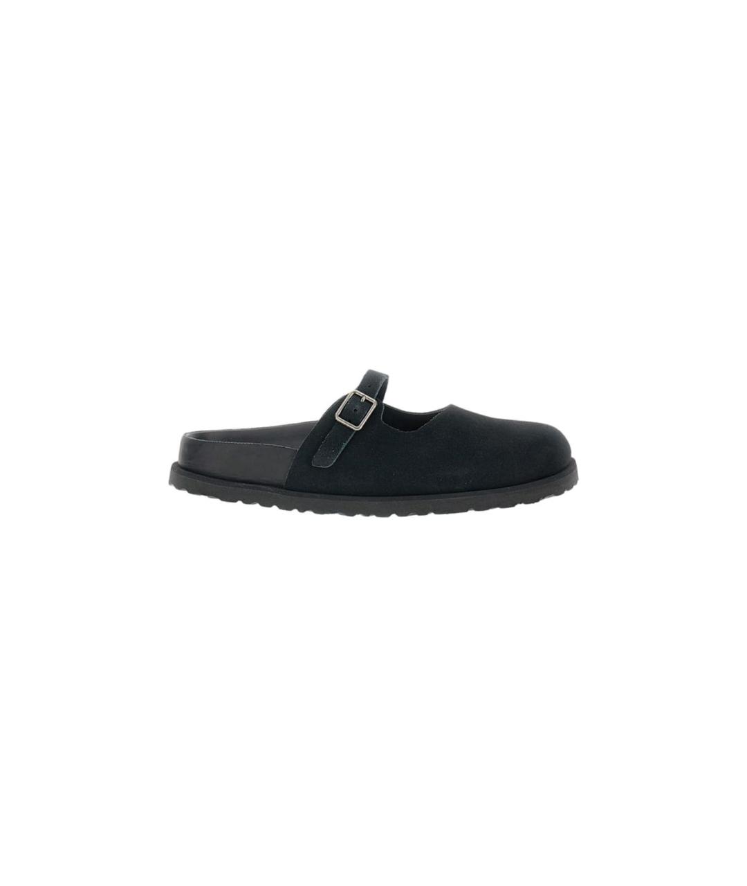 BIRKENSTOCK Черные кожаные мюли, фото 1