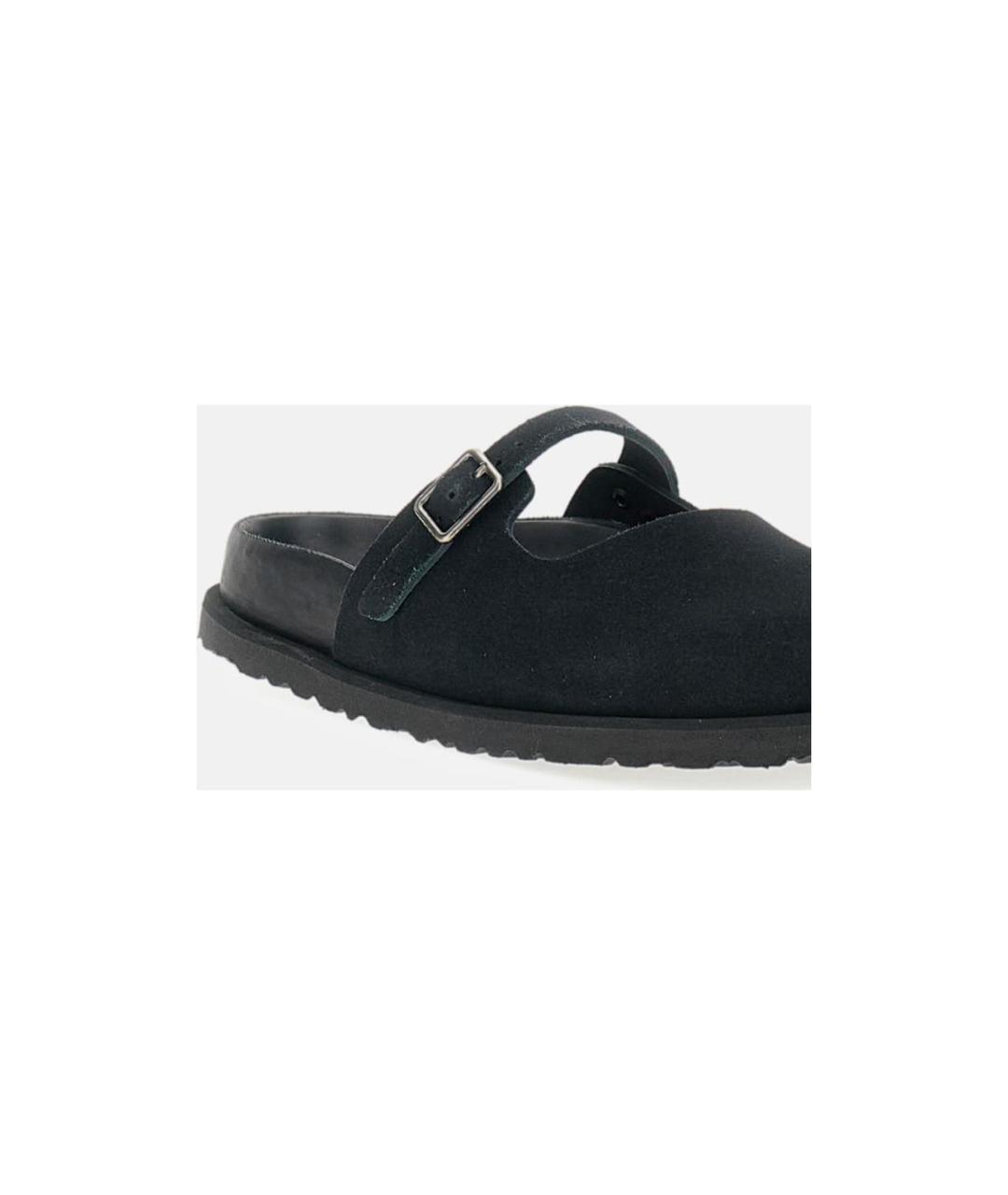 BIRKENSTOCK Черные кожаные мюли, фото 4
