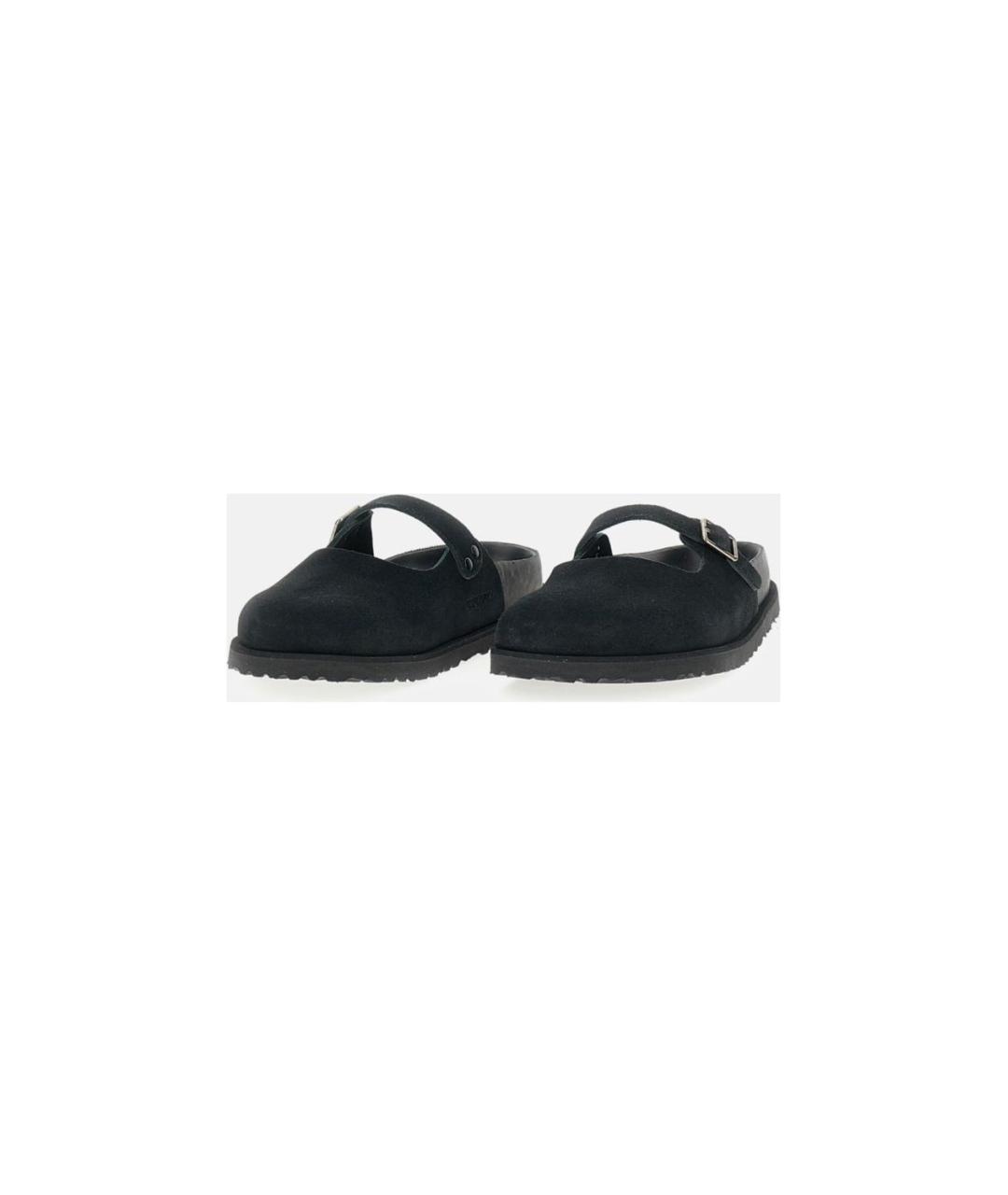 BIRKENSTOCK Черные кожаные мюли, фото 2