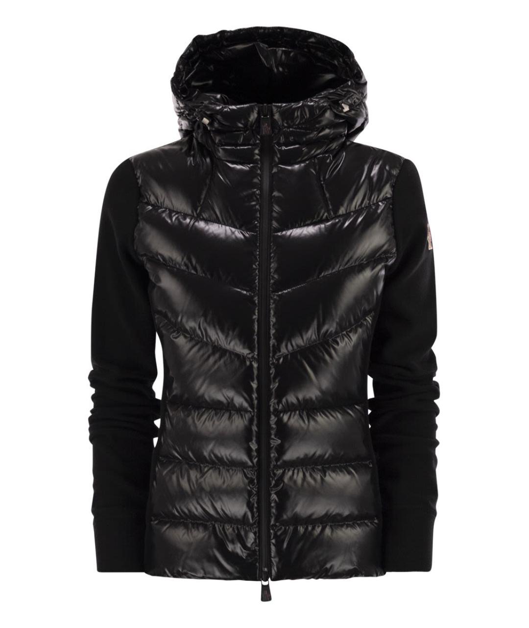 MONCLER Черная полиэстеровая куртка, фото 1