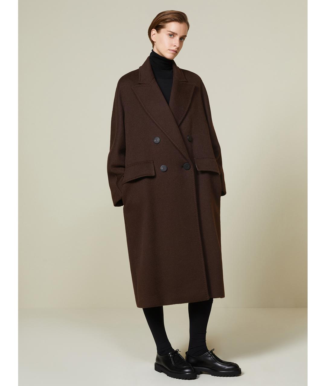 MAX MARA Коричневое кашемировое пальто, фото 2