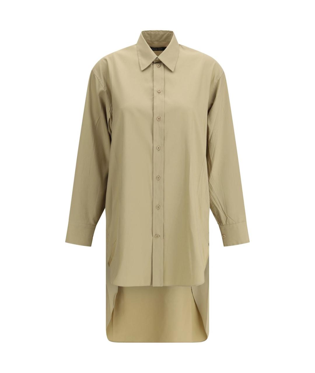 PHOEBE PHILO Бежевая хлопковая рубашка, фото 1