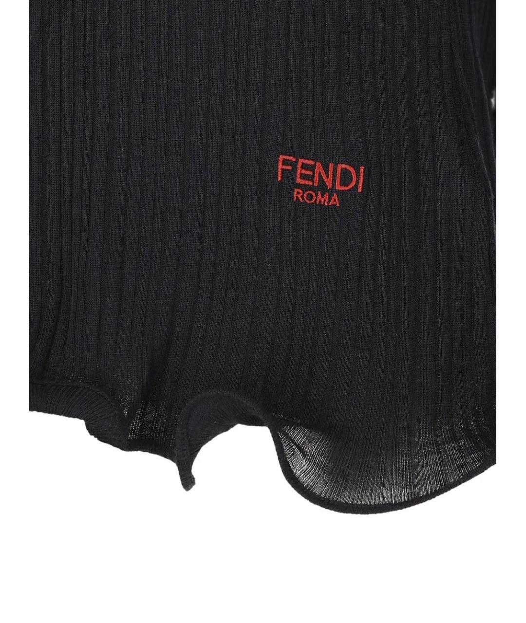 FENDI Черный шерстяной джемпер / свитер, фото 4