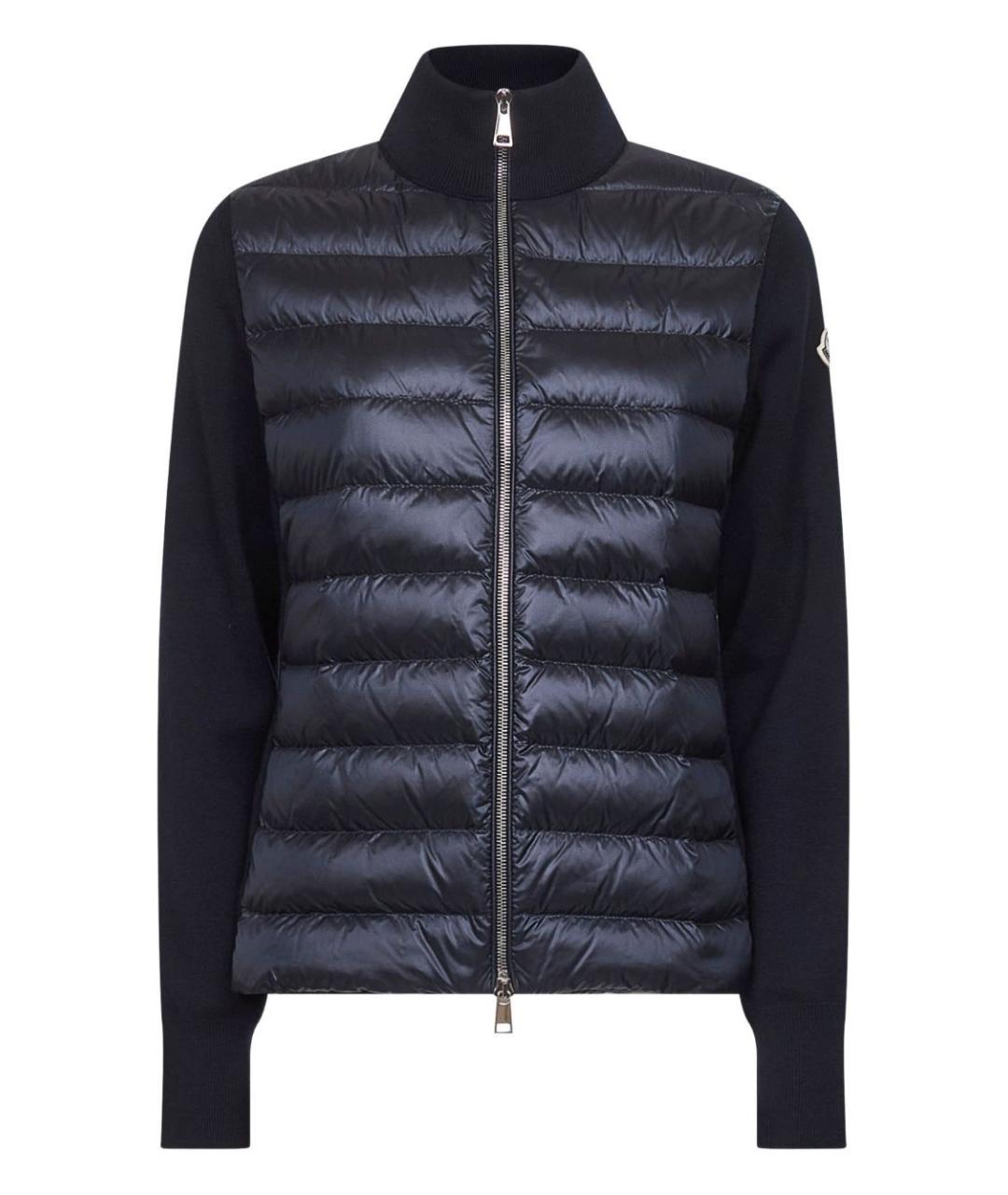 MONCLER Темно-синий полиамидовый кардиган, фото 1