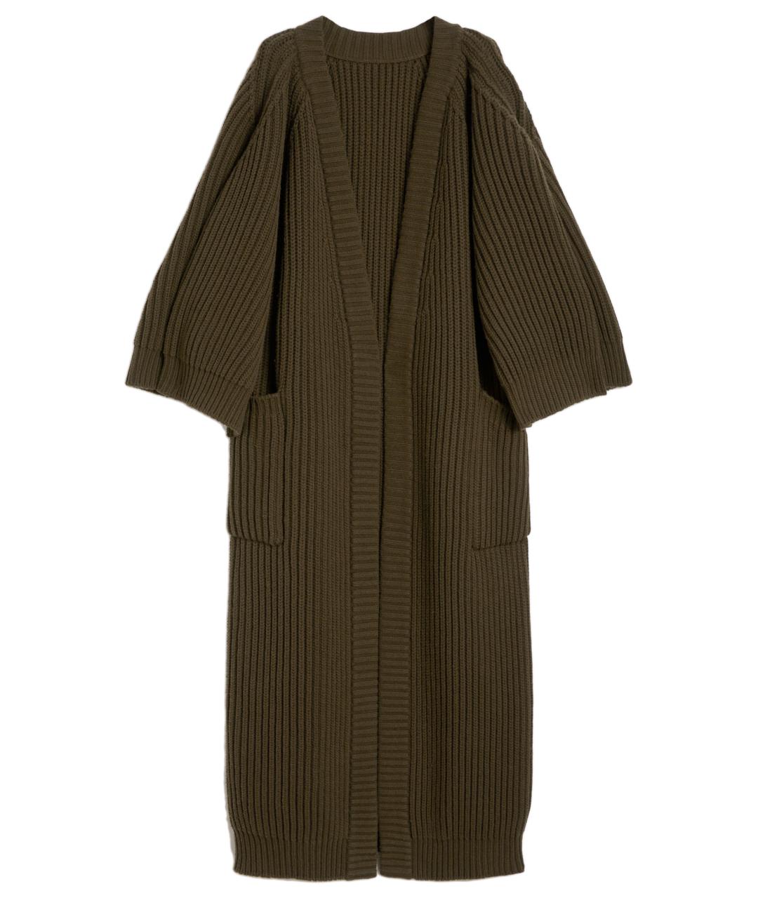 MAX MARA Зеленый шерстяной кардиган, фото 1