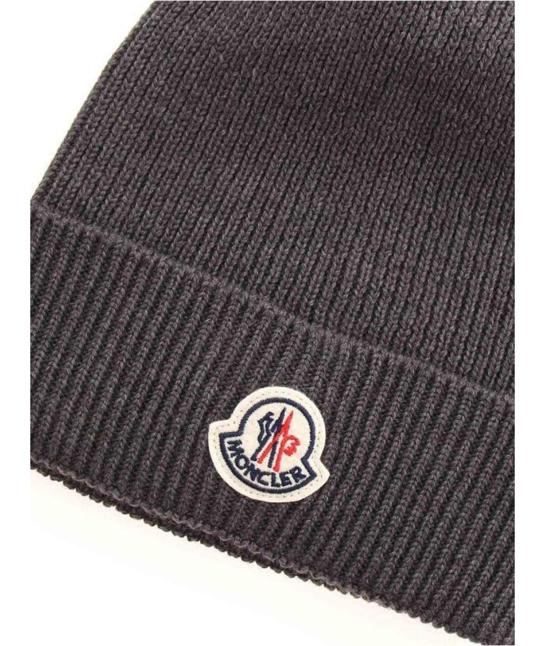 MONCLER Коричневая шерстяная шапка, фото 3