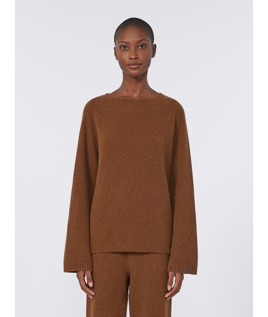 MAX MARA Коричневый шерстяной джемпер / свитер, фото 3