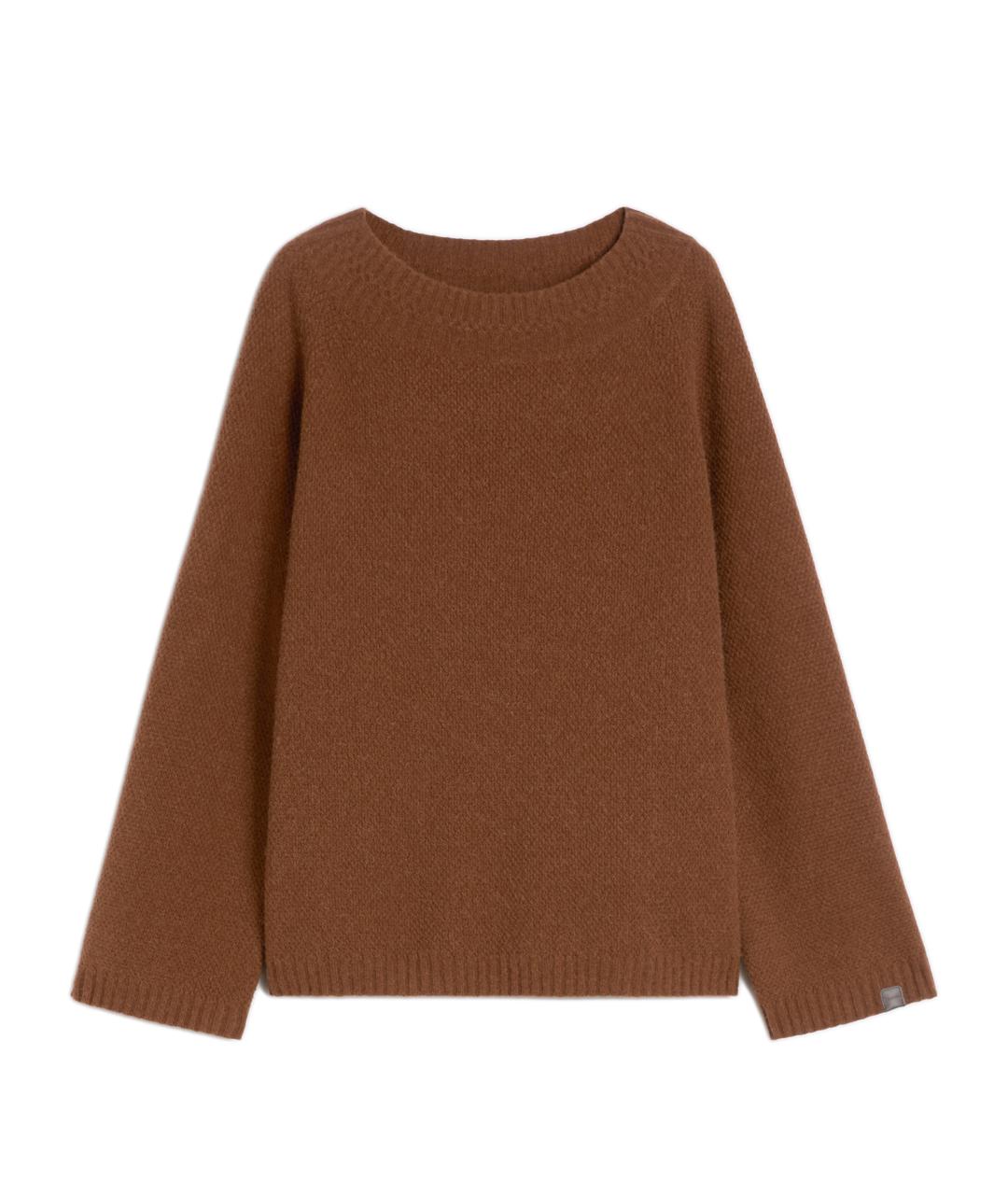 MAX MARA Коричневый шерстяной джемпер / свитер, фото 1