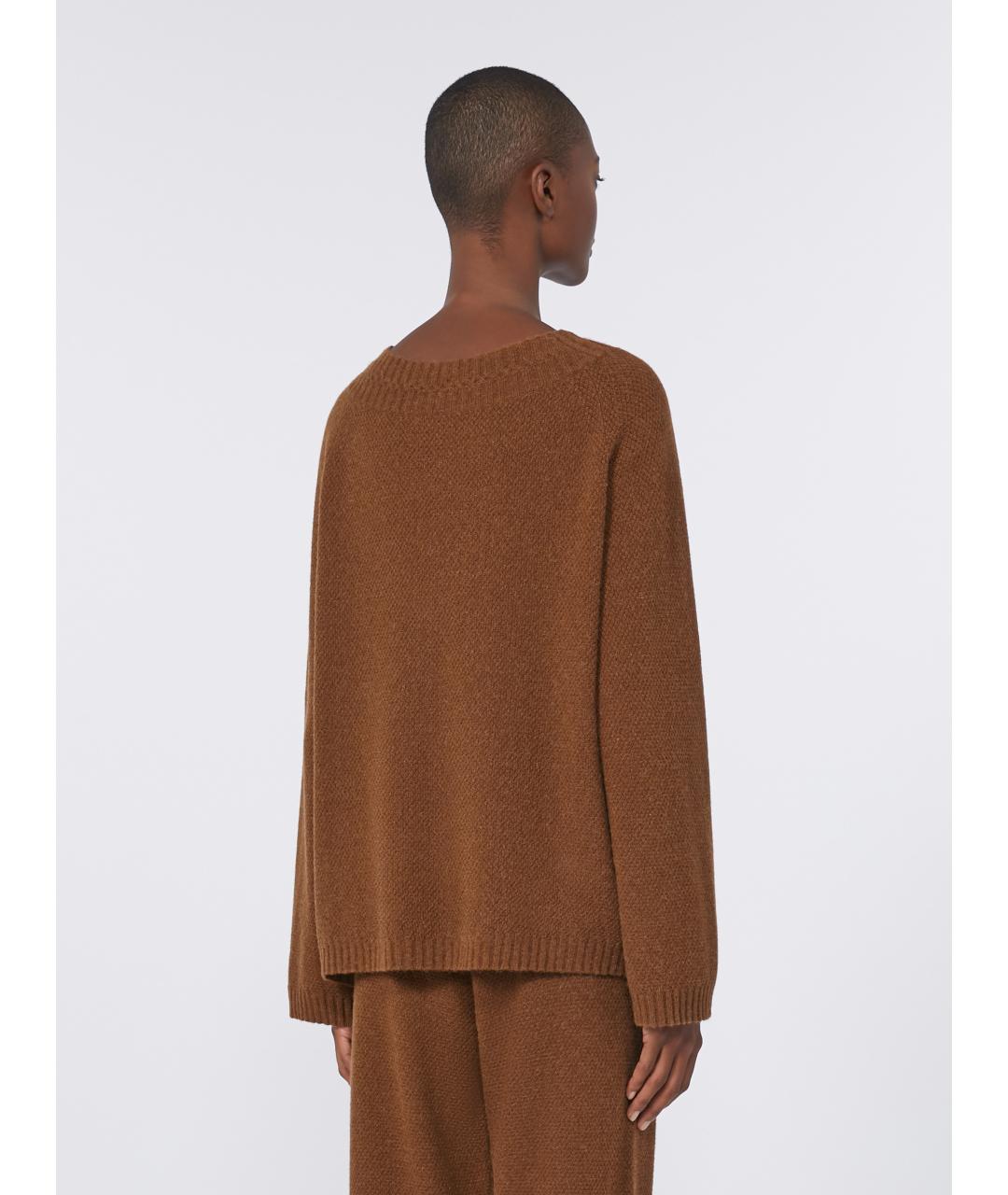 MAX MARA Коричневый шерстяной джемпер / свитер, фото 4