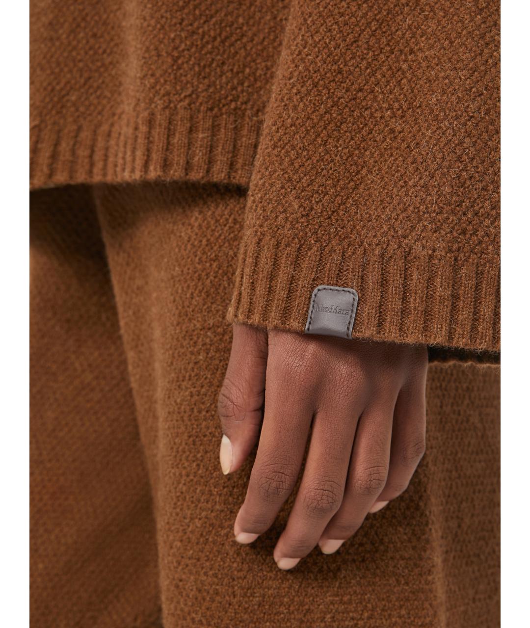 MAX MARA Коричневый шерстяной джемпер / свитер, фото 5