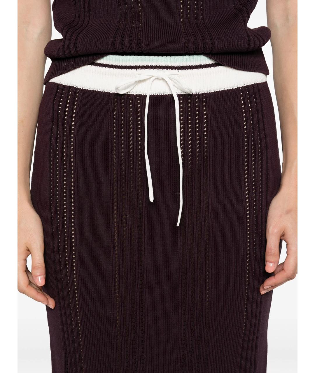 CASABLANCA Красная хлопковая юбка миди, фото 5