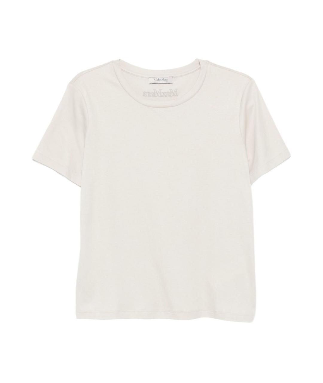 'S MAX MARA Белая хлопковая футболка, фото 1