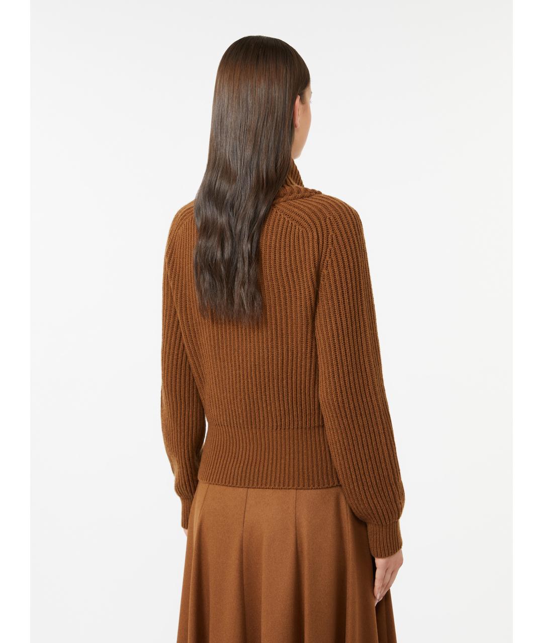 MAX MARA Коричневый шерстяной джемпер / свитер, фото 4