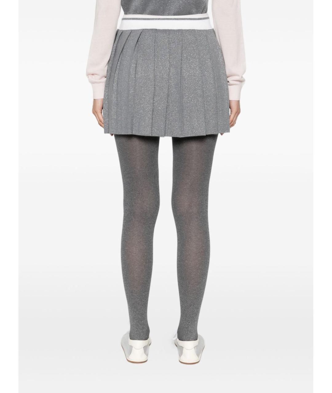 CASABLANCA Серая шерстяная юбка мини, фото 4