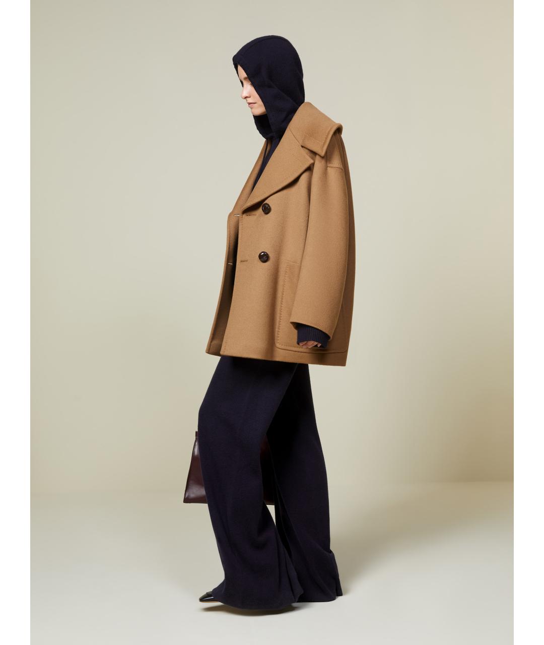 MAX MARA Коричневое кашемировое пальто, фото 2