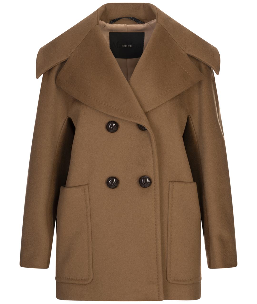 MAX MARA Коричневое кашемировое пальто, фото 1