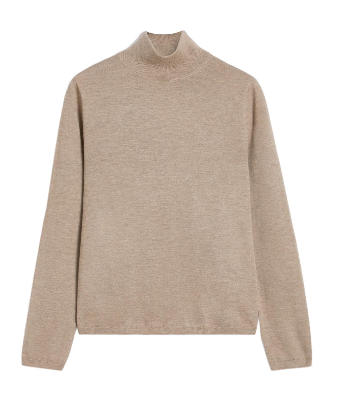 MAX MARA Бежевая шерстяная водолазка, фото 1