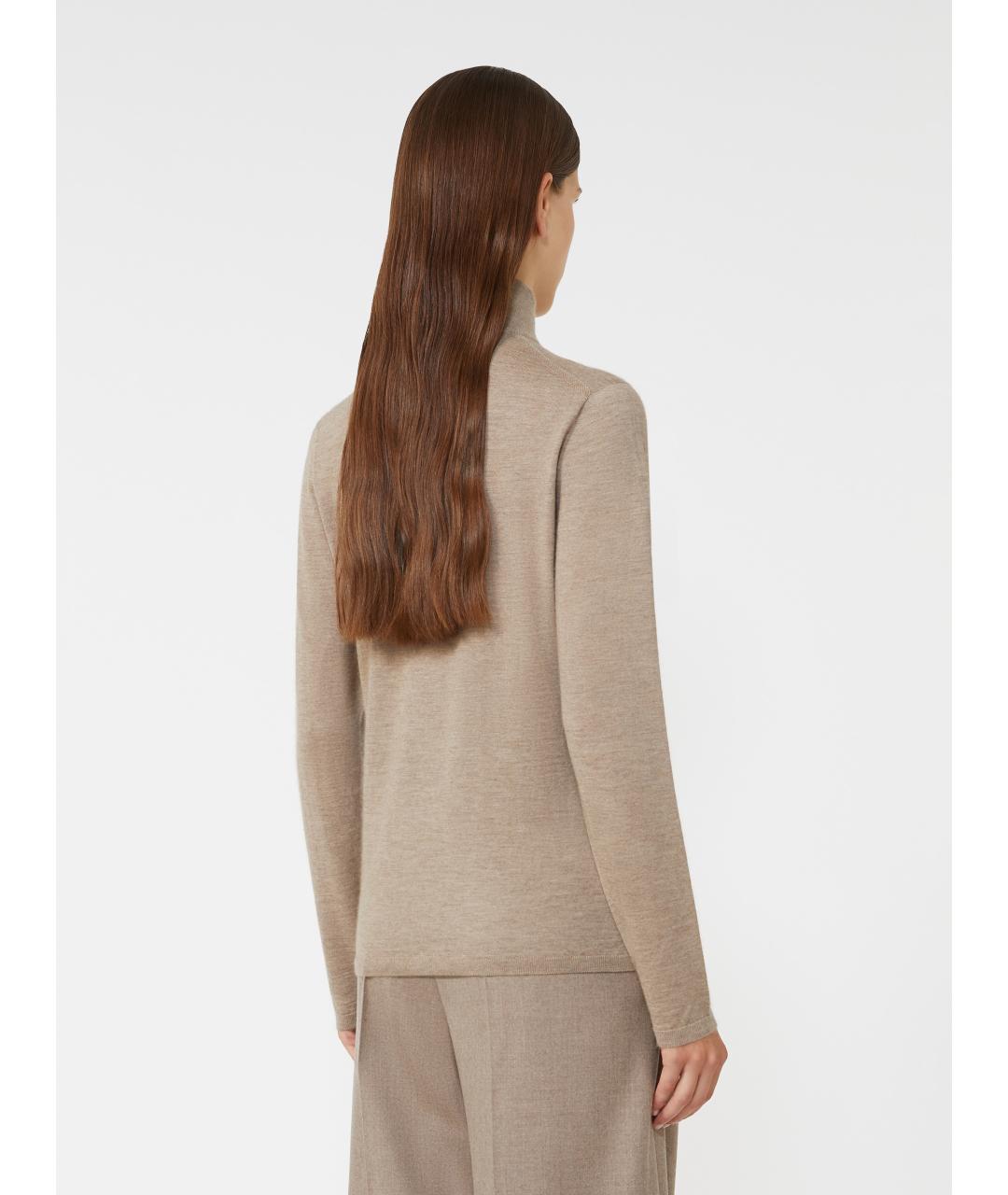MAX MARA Бежевая шерстяная водолазка, фото 4