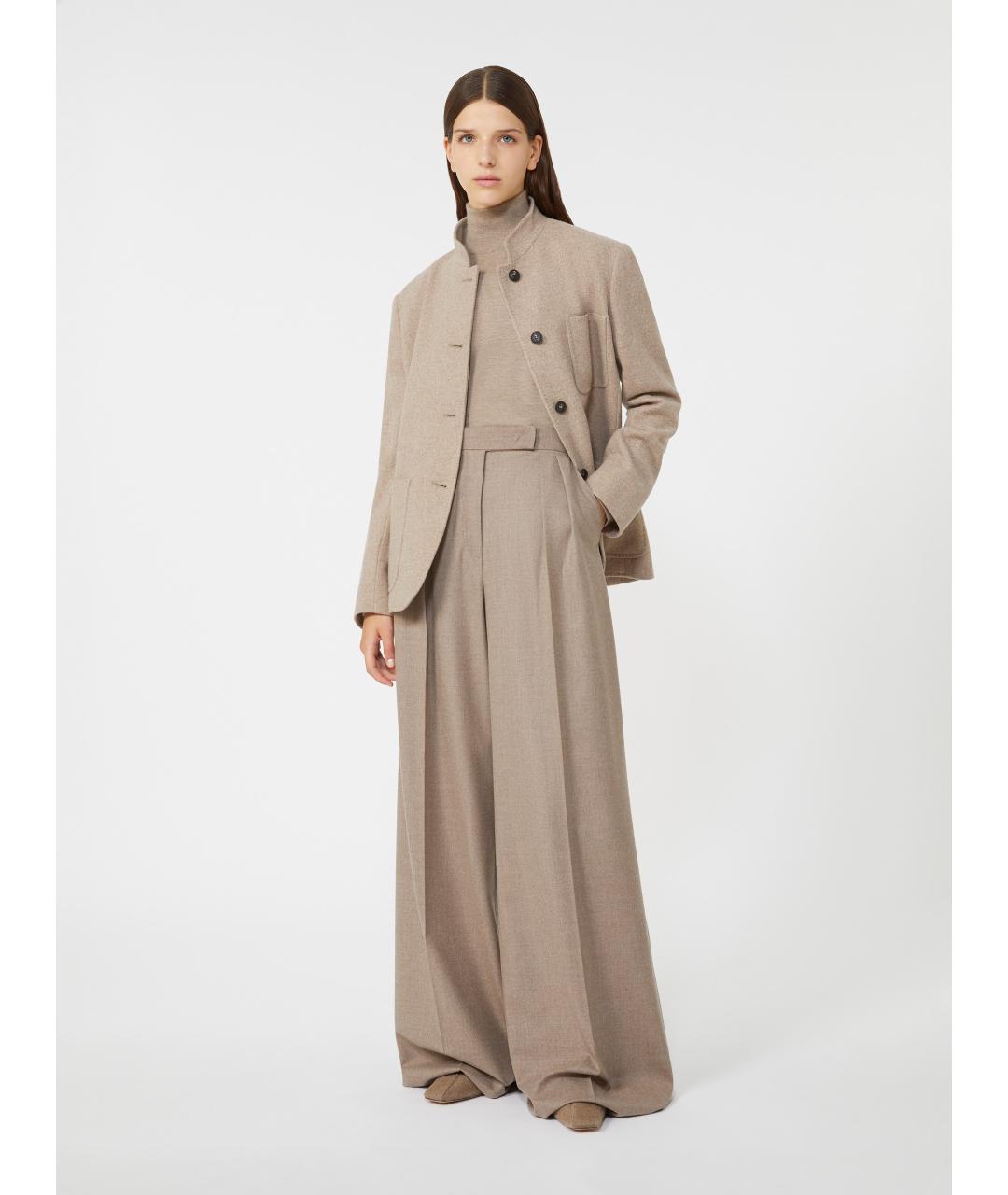 MAX MARA Бежевая шерстяная водолазка, фото 2