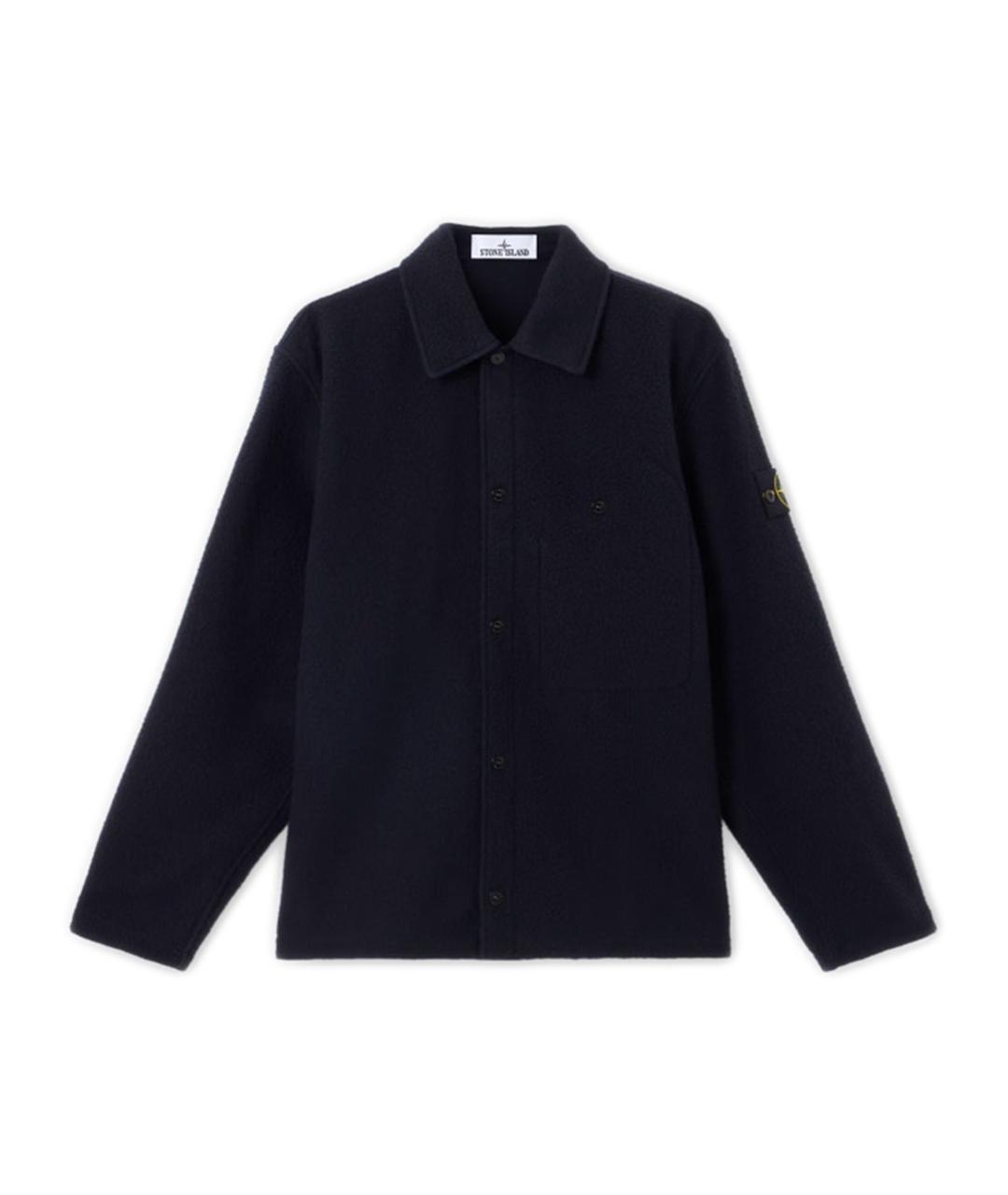 STONE ISLAND Темно-синяя шерстяная куртка, фото 1