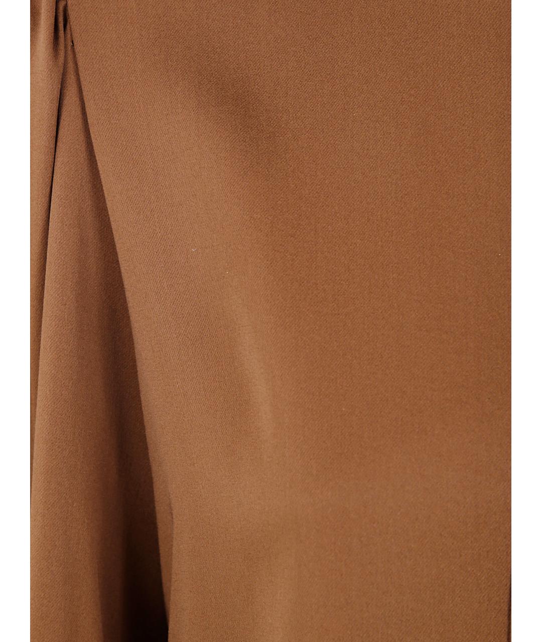 MAX MARA Коричневая шелковая блузы, фото 3