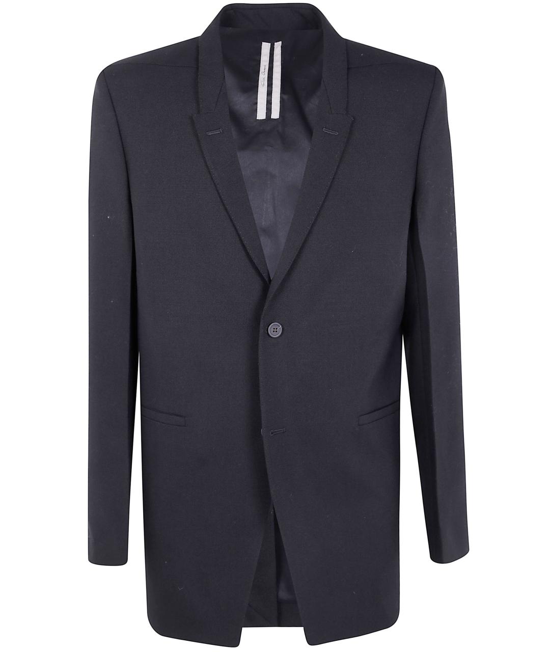 RICK OWENS Черный шерстяной пиджак, фото 1