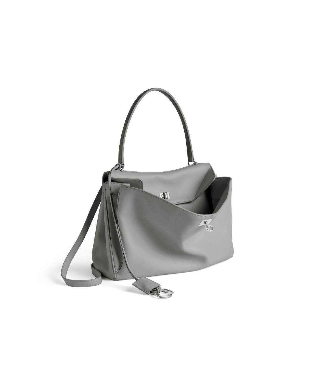 BALENCIAGA Серая кожаная сумка тоут, фото 2