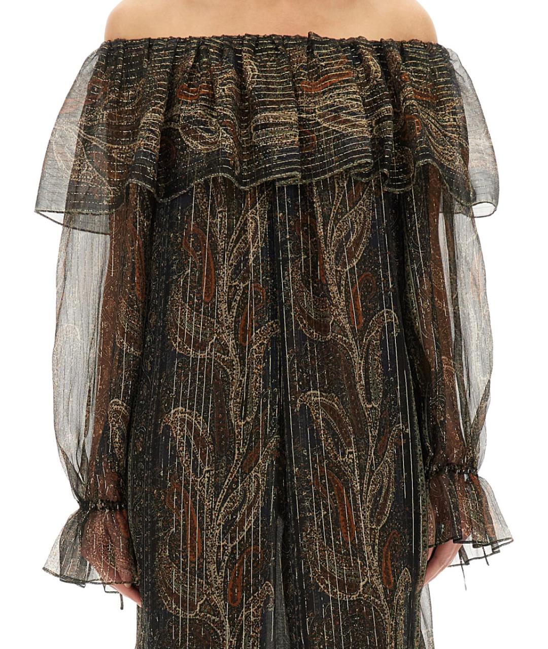 SAINT LAURENT Мульти вискозное платье, фото 4