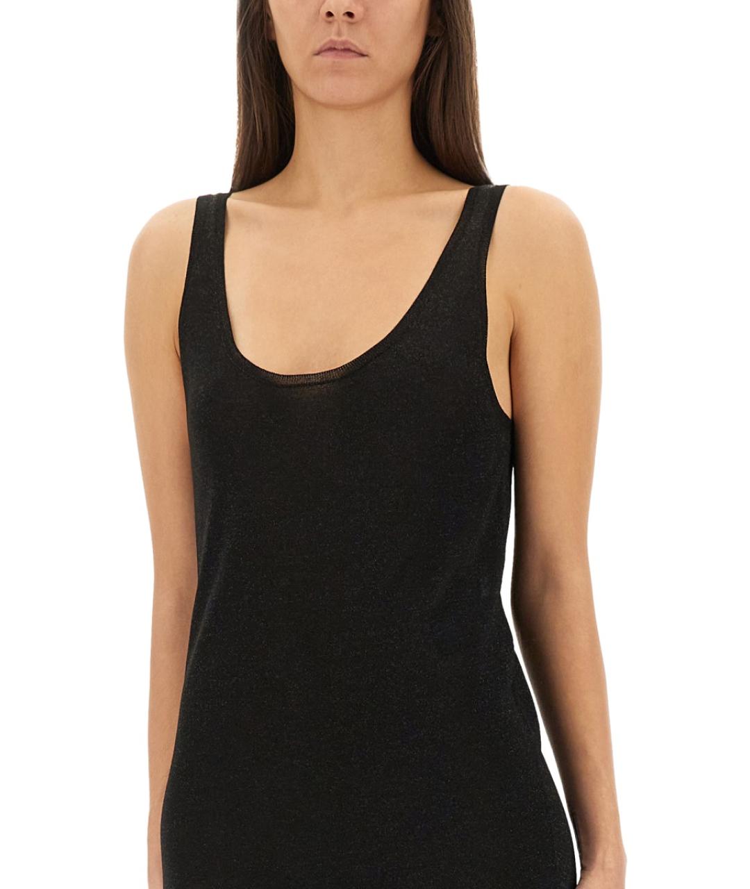 SAINT LAURENT Черное вискозное повседневное платье, фото 4