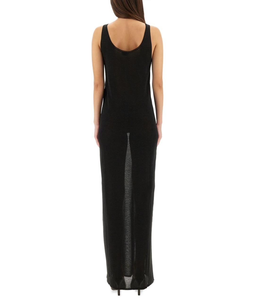 SAINT LAURENT Черное вискозное повседневное платье, фото 3