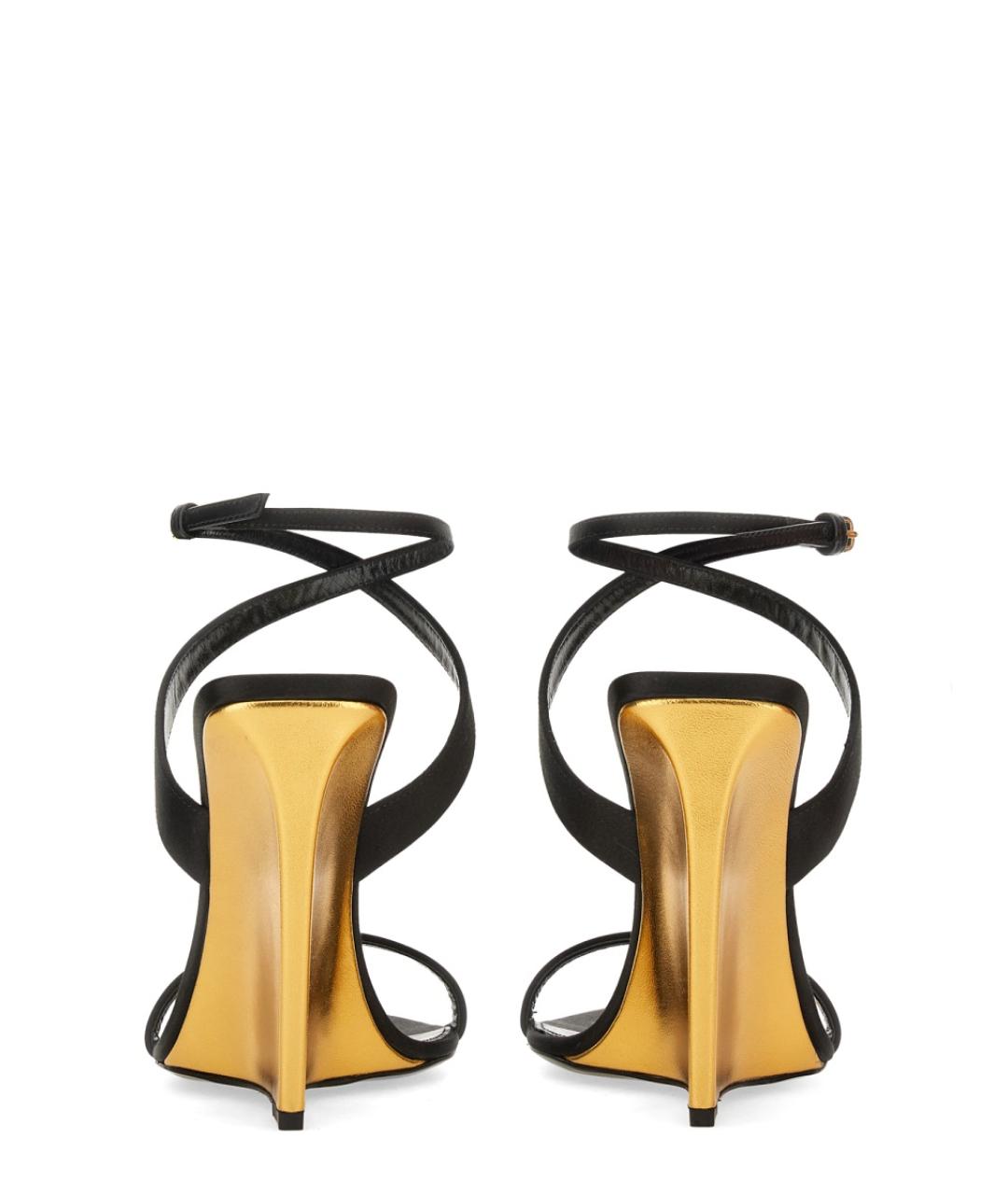 SAINT LAURENT Черные босоножки, фото 2