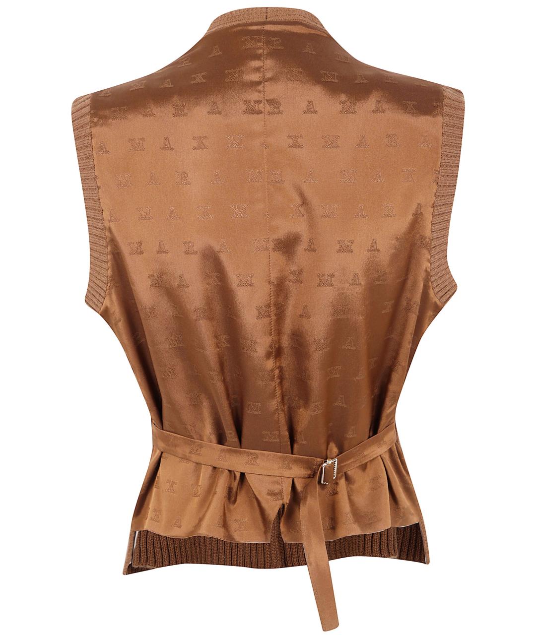 MAX MARA Коричневая кашемировая жилетка, фото 2