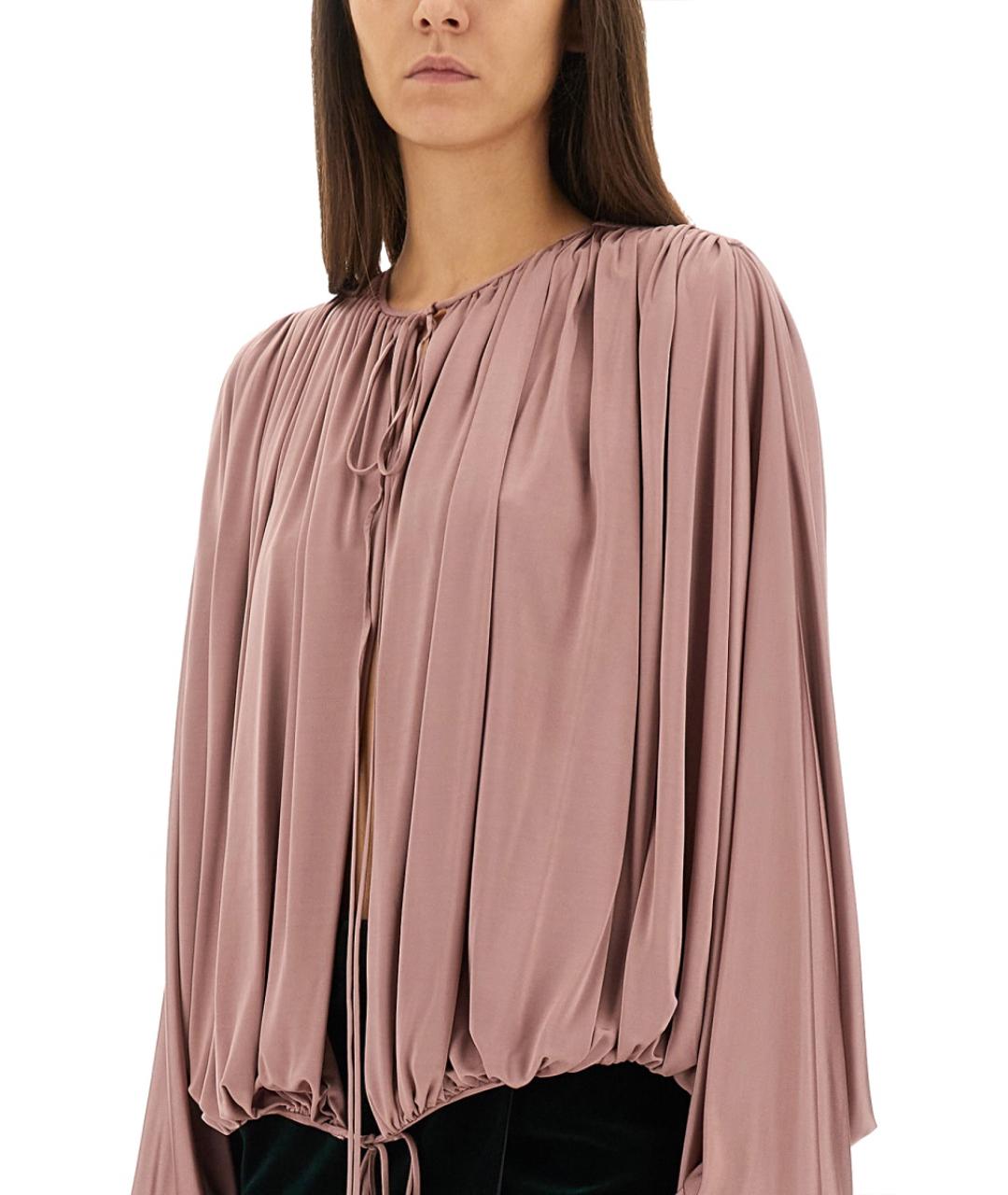 SAINT LAURENT Розовая вискозная блузы, фото 4