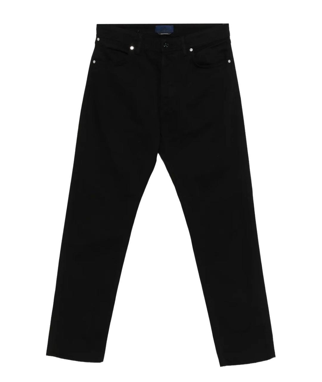 STONE ISLAND Черные хлопковые прямые джинсы, фото 1